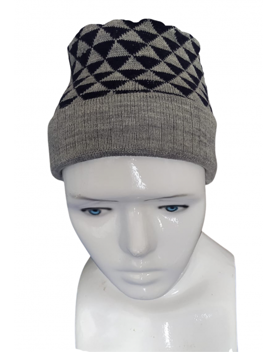 Pure Wool Reversible Selection Cap inside grey 