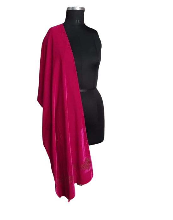 Women  Stole Plain design Dark pink Belbet