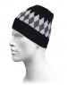 Acrylic Diamond Jacquard Design Cap Black