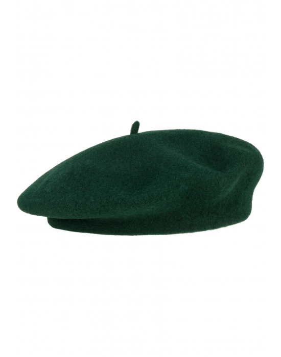 Shop Unisex Pure wool Basque beret cap green at Woollen Wear