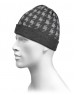 Pure Wool Cap Zig Zag Design Light Grey