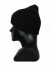 Kids pure wool plain cap black