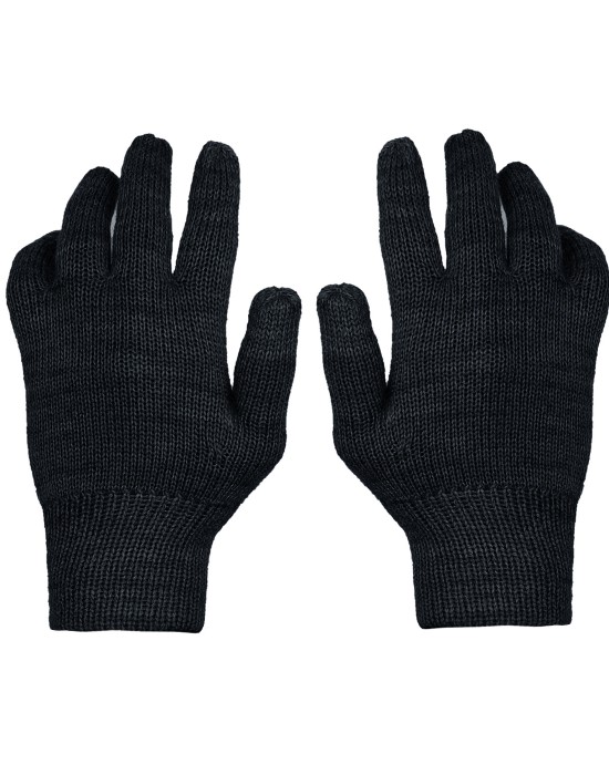 Kids Pure Wool Hand Gloves Plain Dark Grey
