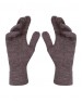 Pure Wool Hand Gloves Plain Brown