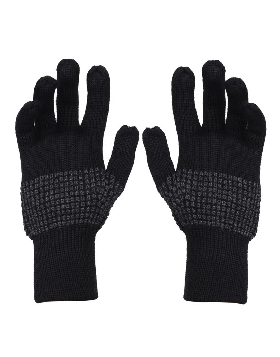 Pure Wool Hand Gloves Designer black