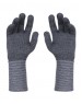 PURE WOOL EXTRA LONG HAND GLOVES DESIGNER DARK GREY