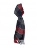 Purewool Muffler Designer Vertical Rust Color Checks