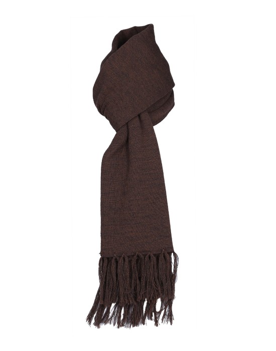 Purewool Plain Muffler Dark Brown
