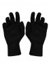Womens Pure Wool Gloves Tuck Black