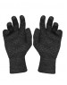 Womens Pure Wool Gloves Tuck Dark Grey