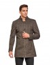 Men Regular Length Coat Brown Color