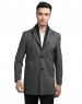 Men regular length Coat Steel Color