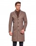 Men Super Long Coat Walnut Color