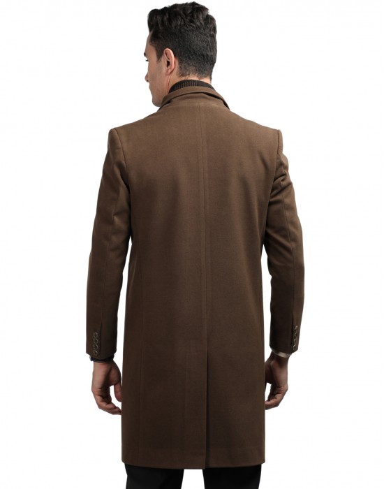 Men long length Coat Brunette Color