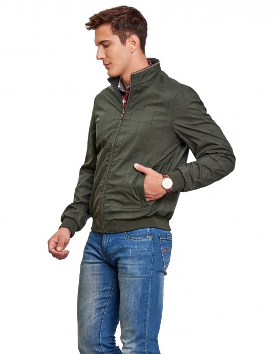 Men Reversible Jacket Petrol Color