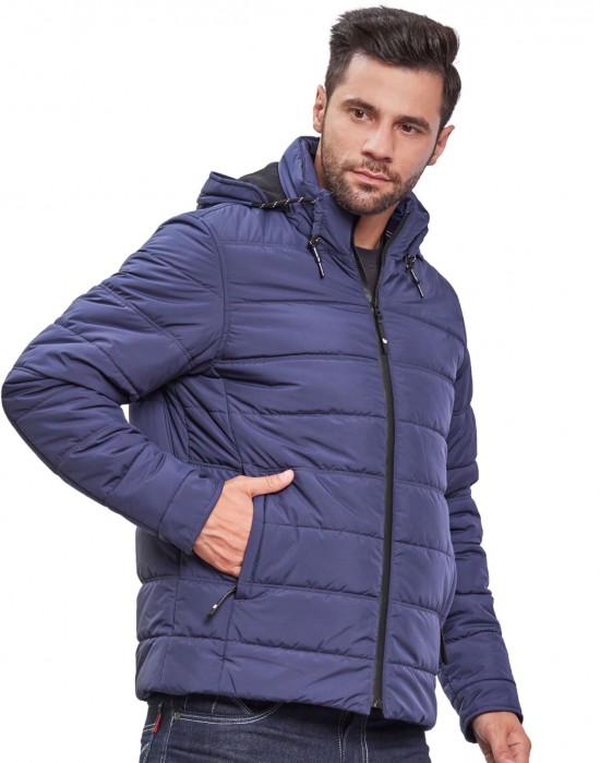 Men Jacket Navy Parka