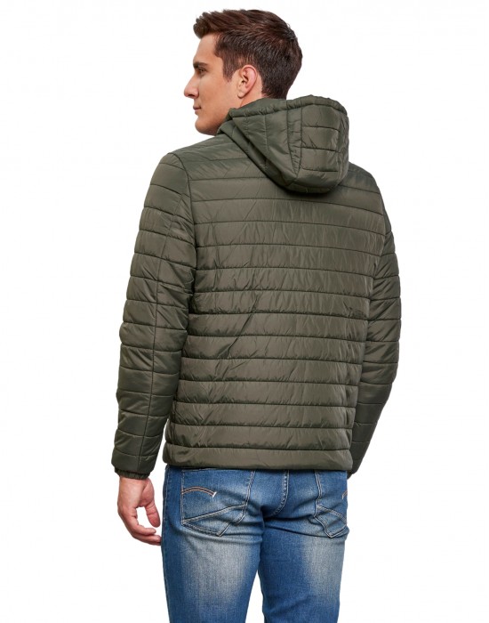 Men Packable Jacket Olive Color