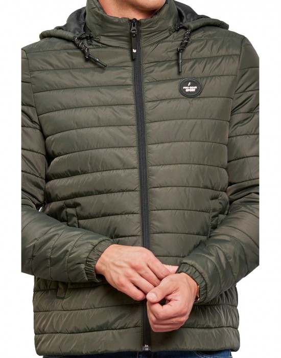 Men Packable Jacket Olive Color