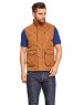 Men Sleeveless Jacket Tan Color