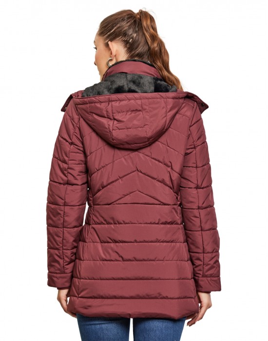 Women  Jacket Wine Color