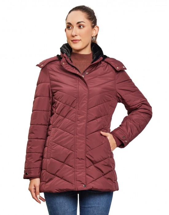 Women  Jacket Wine Color