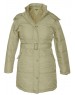 Ladies long Belted Jacket Faun on Rent