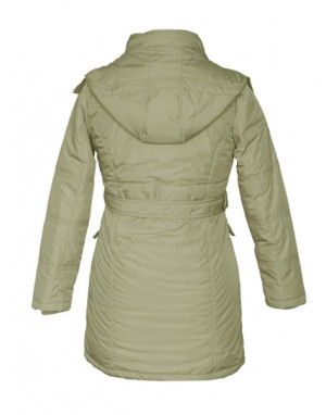 Ladies long Belted Jacket Faun on Rent