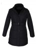 Ladies long Belted Jacket Black on Rent