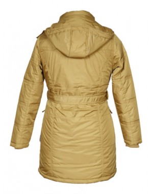 Ladies long Belted Jacket Gold on Rent