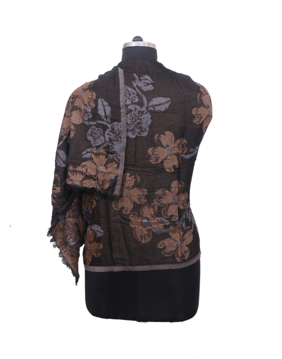 Women Stole multi design brown