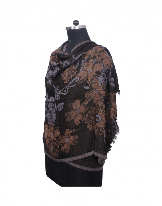 Women Stole multi design brown