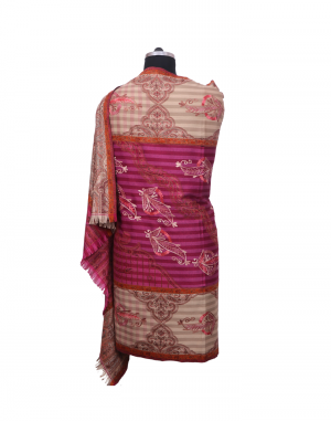 Women Shawl hand embroidery purple