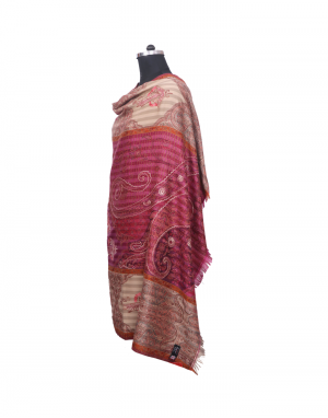 Women Shawl hand embroidery purple