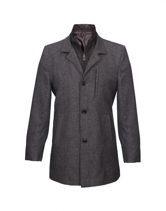 Men Coat Anthra Self Design