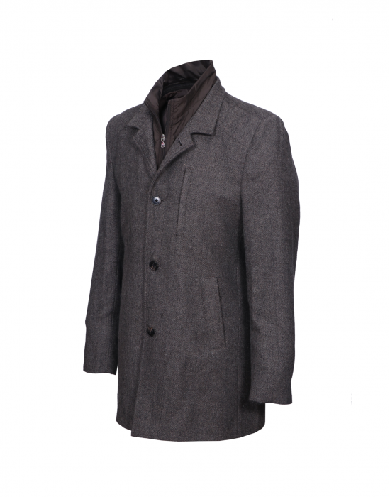 Men Coat Anthra Self Design