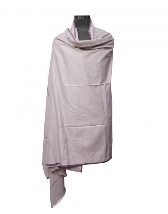 Men acrylic lohi side border brown