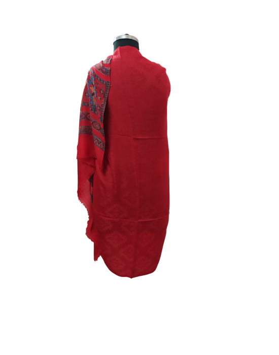 Semi Pashmina shawl maroon color 