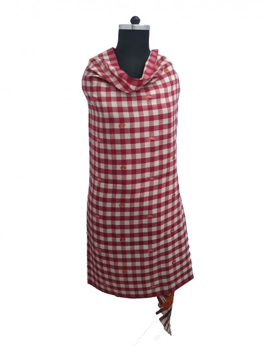 Women shawls self design  pink