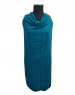 Wool blend winter shawl Blue