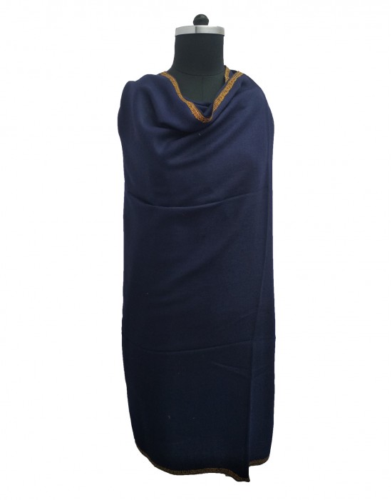 Kashmiri embroidery designer shawl navy