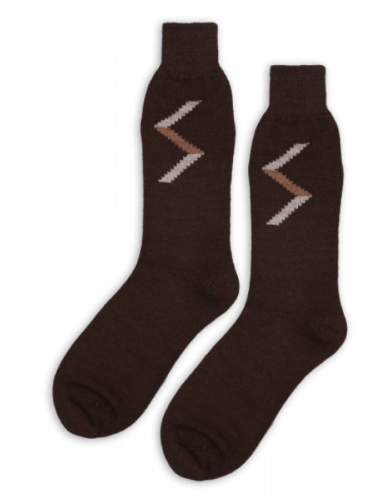 Pure Wool Socks Zig Zag