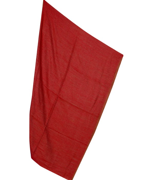 Semi Pashmina Stole Reversible Red color