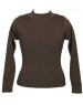 Girls Sweater High Neck Coffee