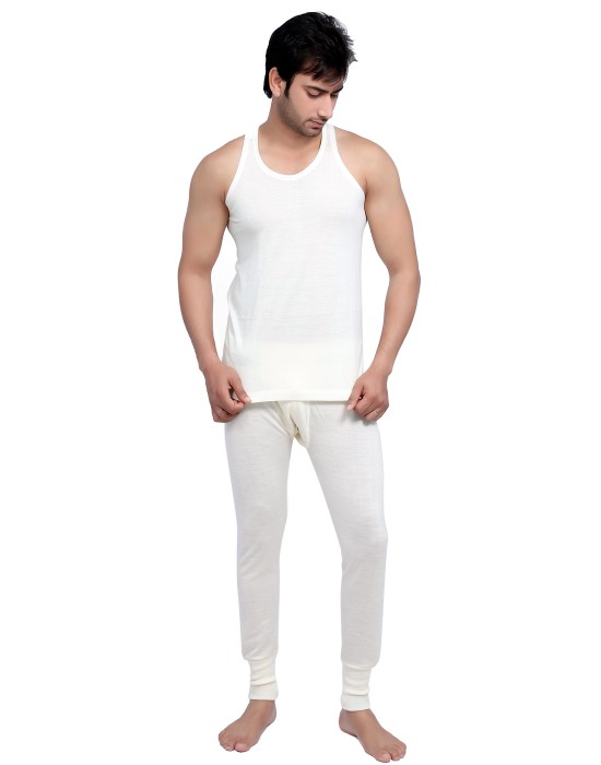 Mens SL Merino Wool Thermals Set Cream