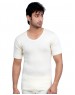 Mens merino Wool HS Ribbed thermal cream in Wholesale