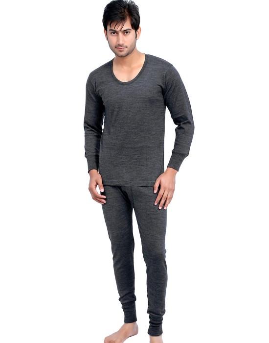 Mens FS merino Wool Dark Grey thermal Set