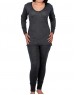 Women Merino Wool FS Slip Type Thermal Set Dark Grey
