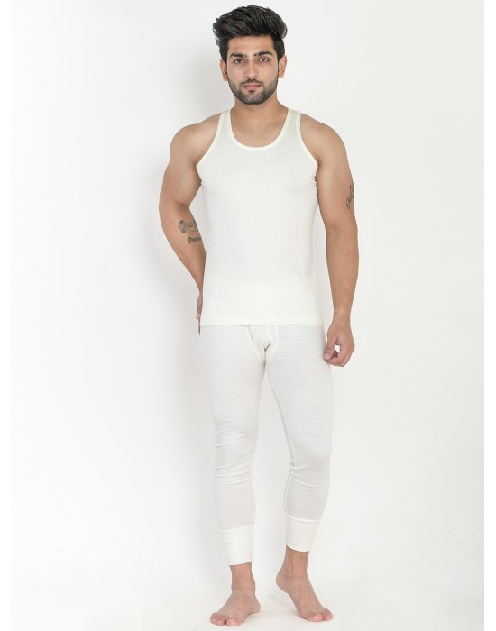 Mens Woolblend SL Body Warmers Set Cream
