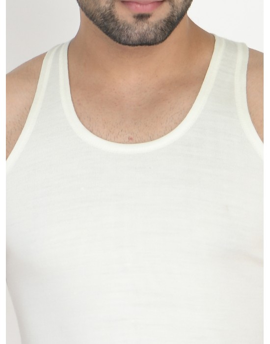 Mens Woolblend SL Body Warmers Set Cream
