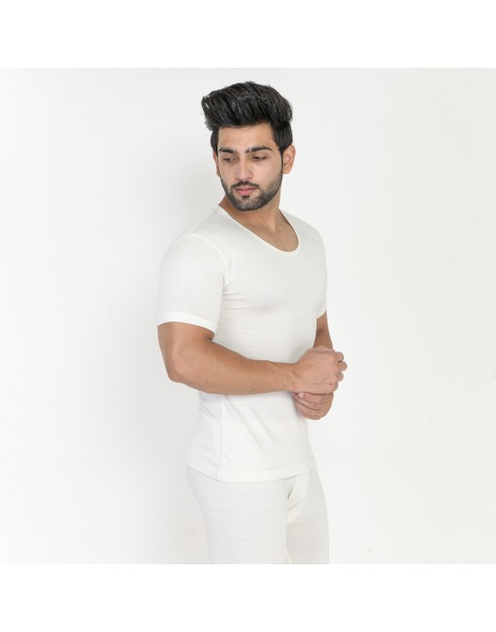 Mens Woolblend Vest HS Body warmers Cream